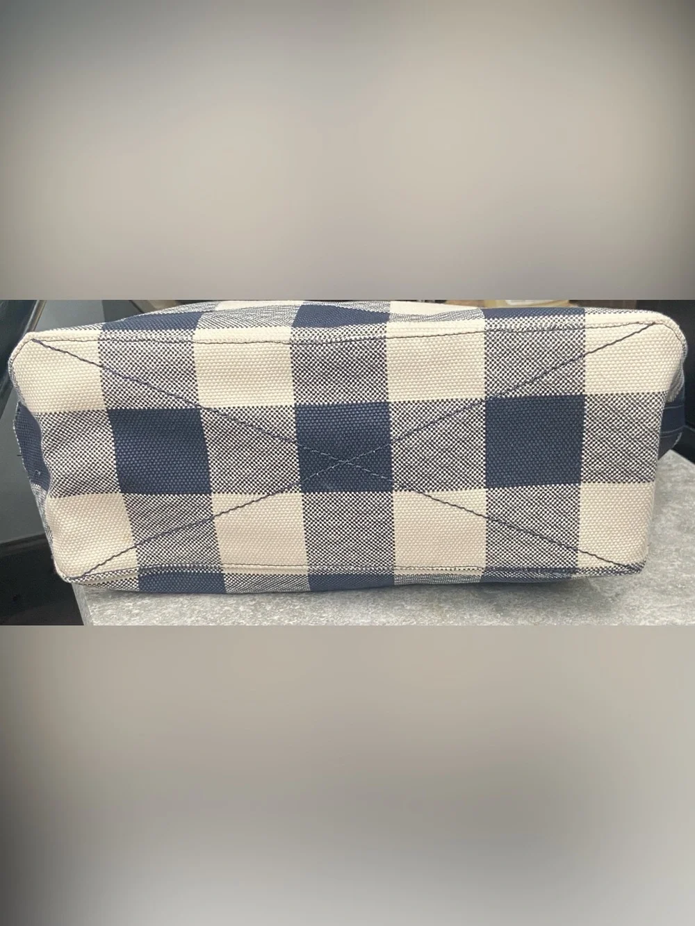 Coach Tote with Buffalo Plaid Print EUC